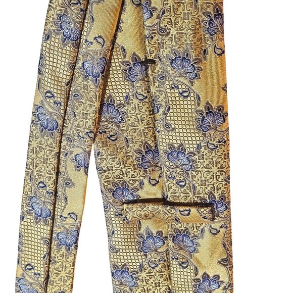 Ermenegildo Zegna Men’s Gold Blue Quiet Luxury Pattern core Preppy core - Picture 4 of 7